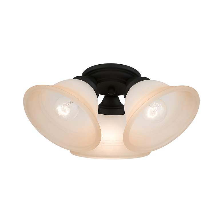 Image 3 Wynnewood 3 Light Black Flush Mount more views