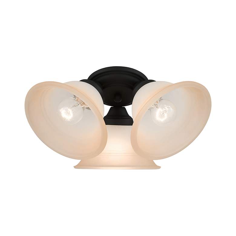 Image 4 Wynnewood 3 Light Black Flush Mount more views