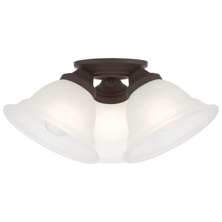 Image 1 Wynnewood 3 Light Bronze Flush Mount