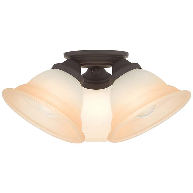 Image 1 Wynnewood 3 Light Bronze Flush Mount