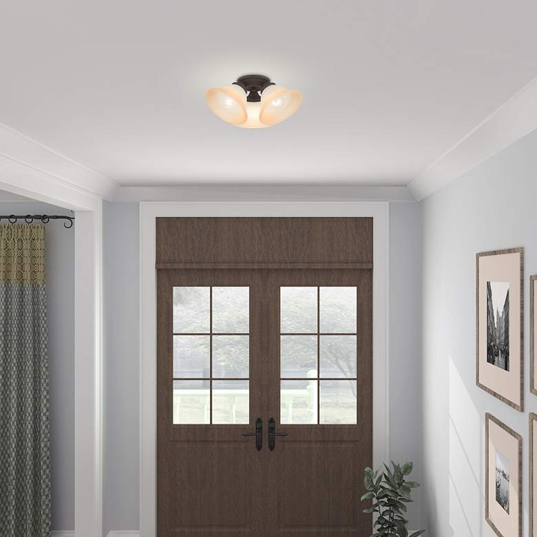 Image 6 Wynnewood 3 Light Bronze Flush Mount more views