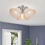 1_Wynnewood 3 Light Painted Satin Nickel Flush Mount