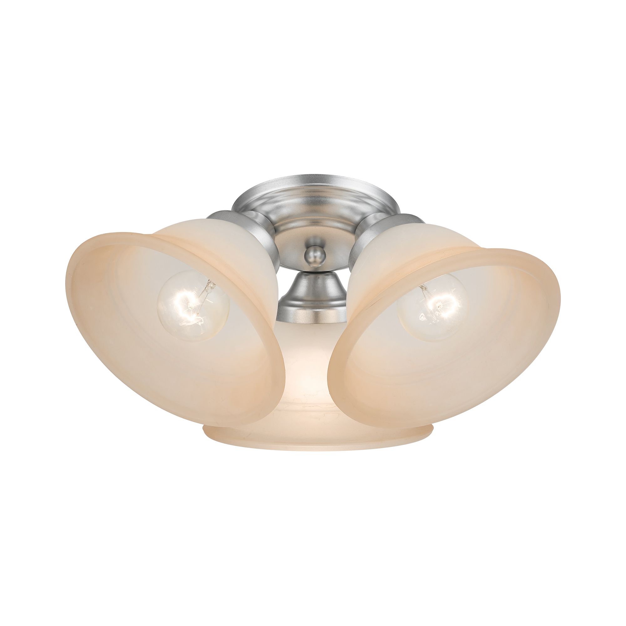 Image 4 Wynnewood 3 Light Painted Satin Nickel Flush Mount more views