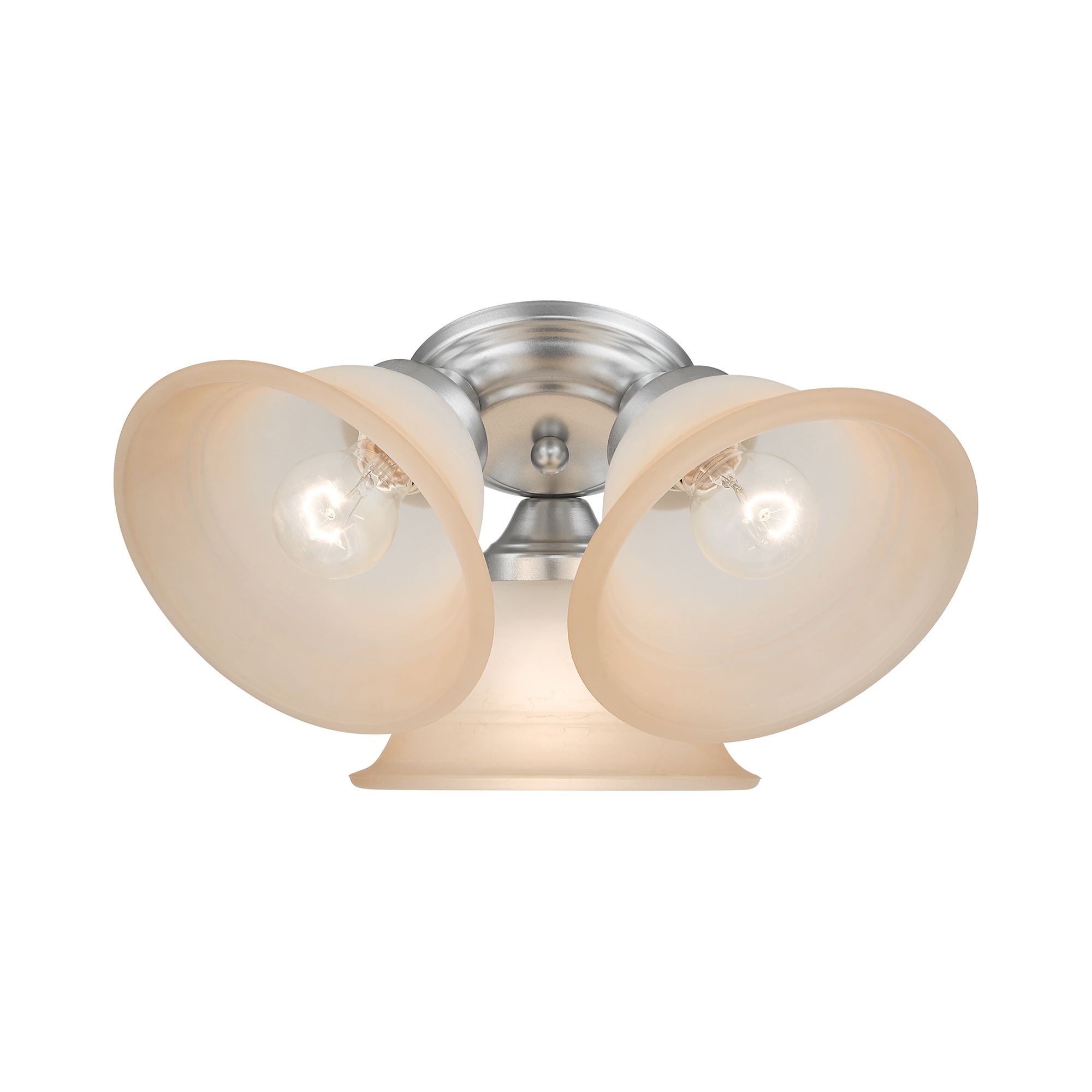Image 5 Wynnewood 3 Light Painted Satin Nickel Flush Mount more views