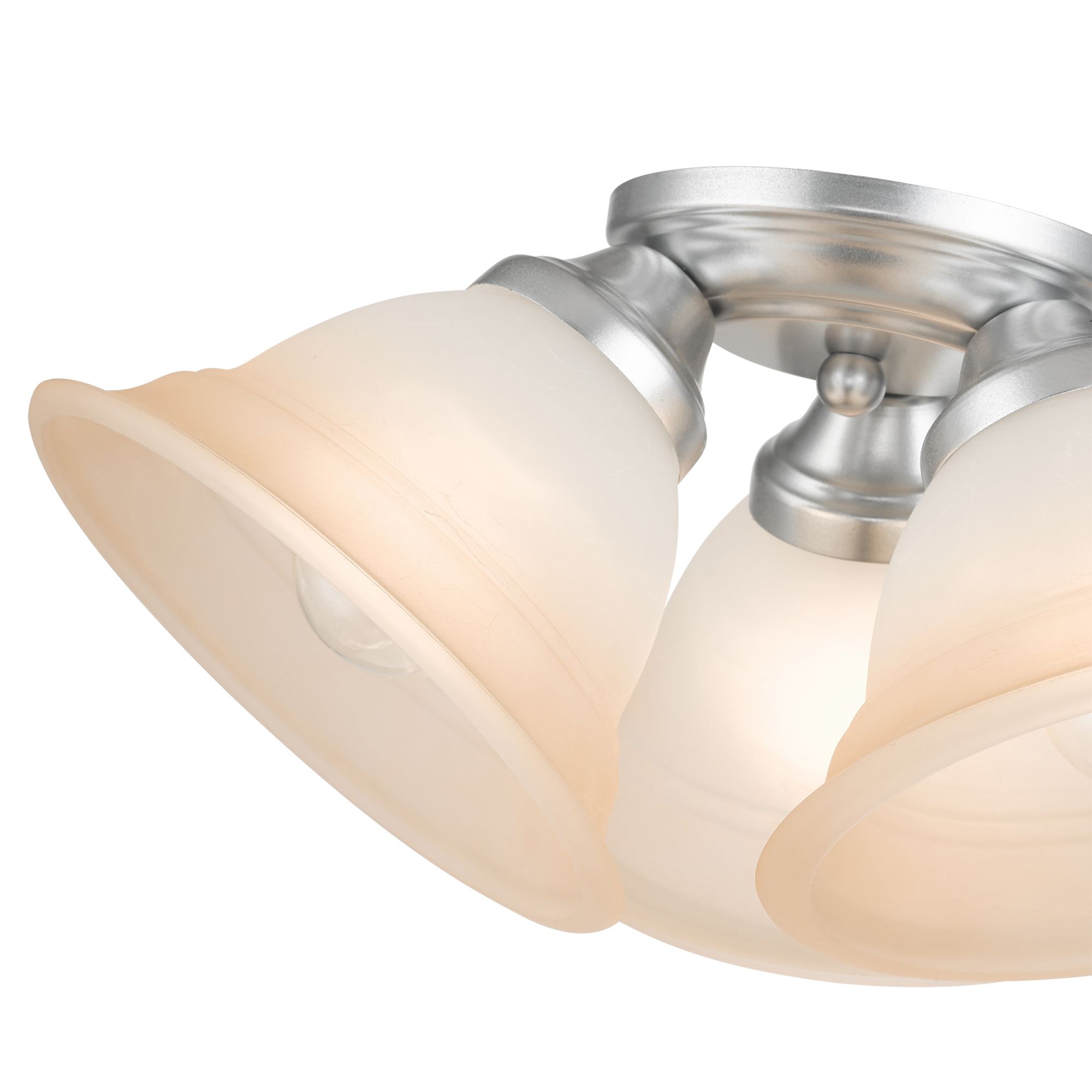 Image 6 Wynnewood 3 Light Painted Satin Nickel Flush Mount more views