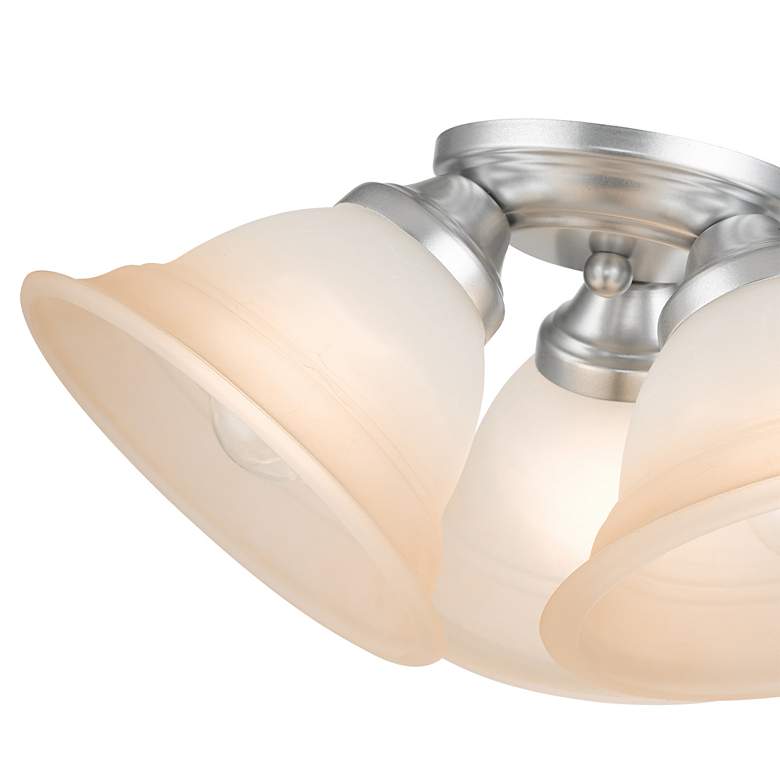 Image 6 Wynnewood 3 Light Painted Satin Nickel Flush Mount more views