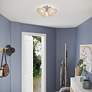 7_Wynnewood 3 Light Painted Satin Nickel Flush Mount more views