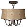 Wynwood 16" Wide Ceiling Light with Taupe Floral Shade