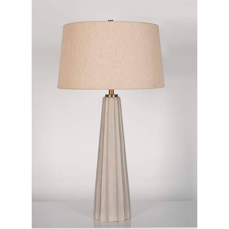 Image 6 Wythe 30" High Beige Cement Table Lamp more views