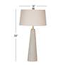 7_Wythe Beige Ridge Cement and Polished Brass Table Lamp more views