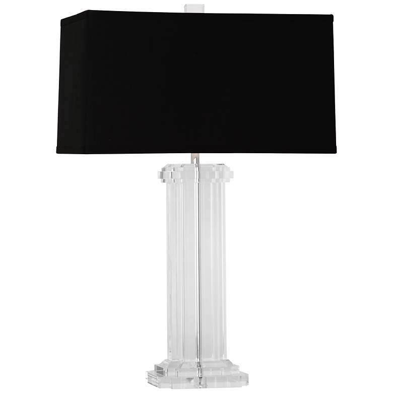Image 1 Wythe Black Silk Shade Table Lamp