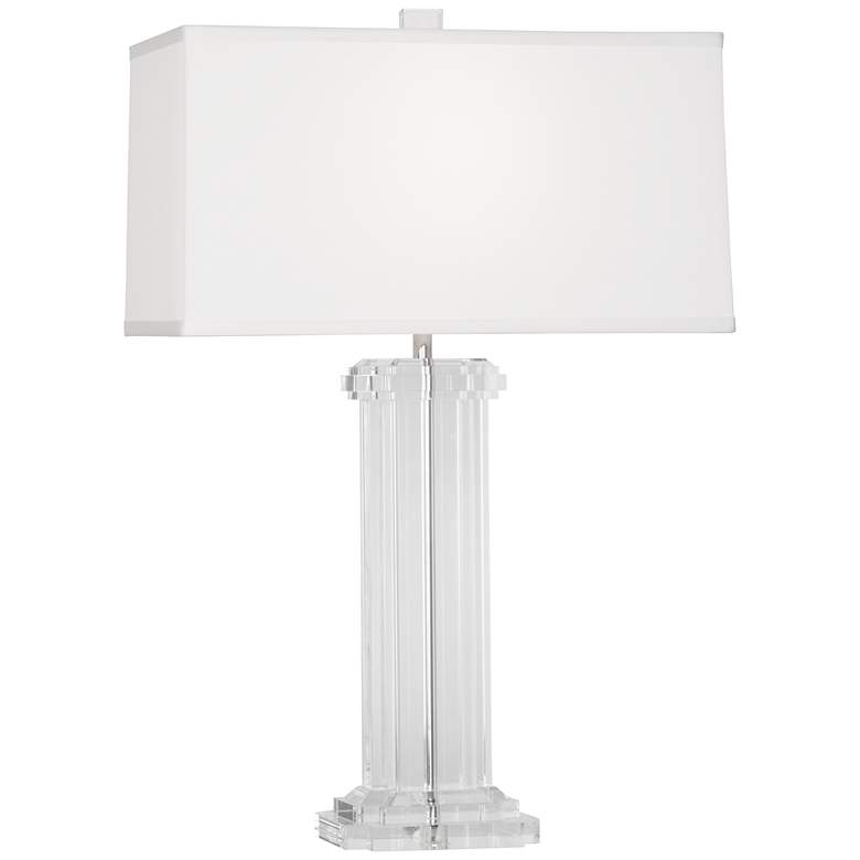 Image 1 Wythe White Silk Shade Table Lamp