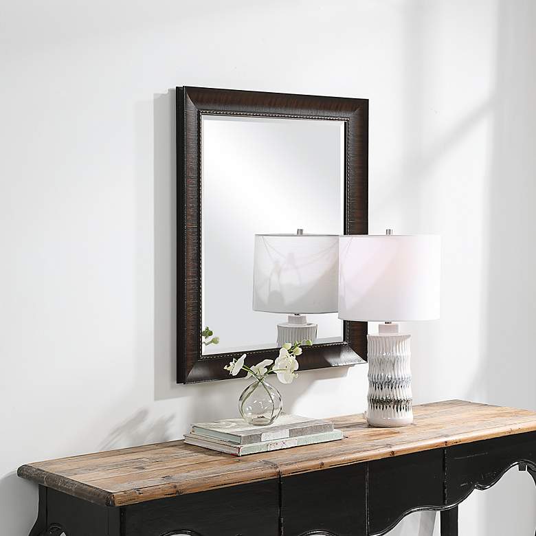 Image 3 Wythe Woodtones 27 1/2" x 33 1/2" Rectangular Wall Mirror more views