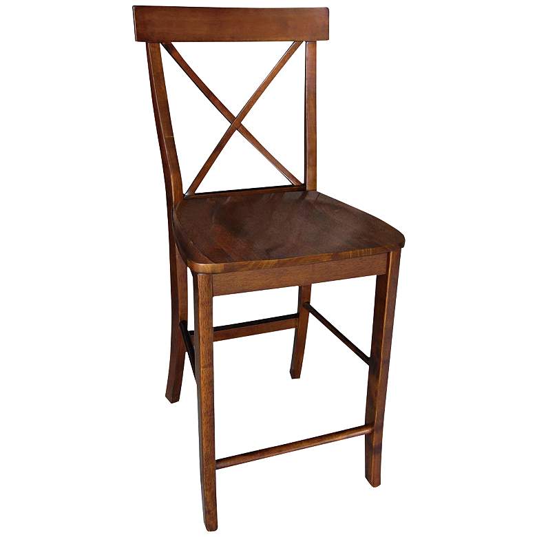 Image 1 X-Back 24 inch Espresso Armless Counter Stool