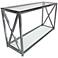 X-Factor 47" Wide Glass and Stainless Steel Console Table