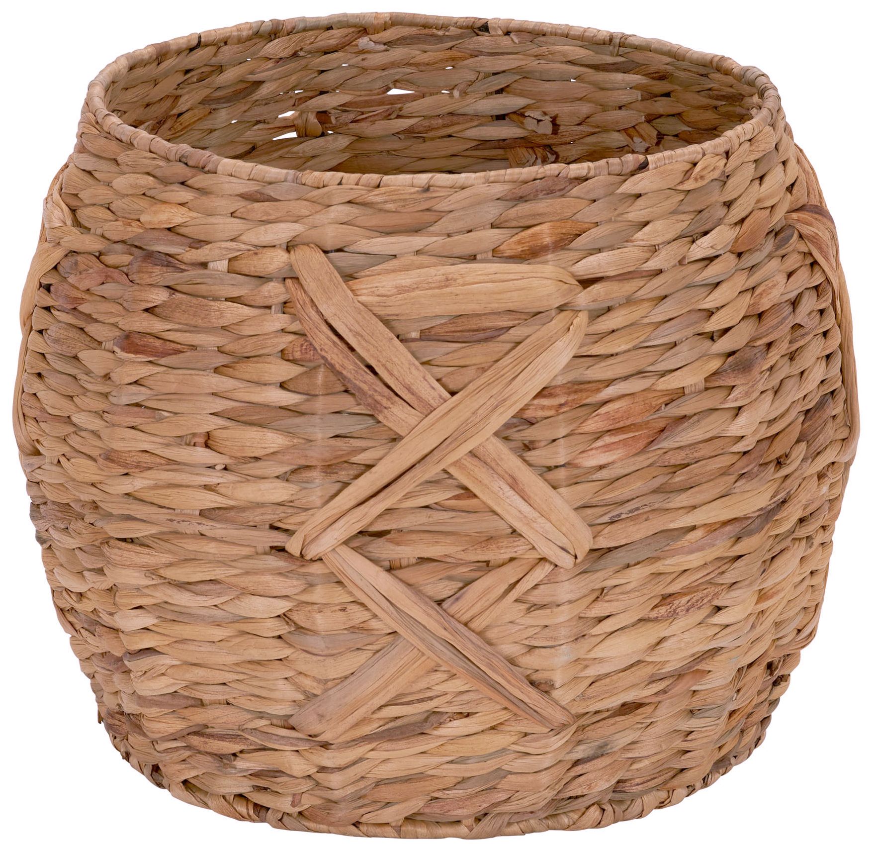 Image 2 X-Weave Round Wicker Floor Basket