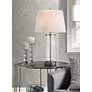 Thumbnail1 of 360 Lighting 26 1/4" Nickel Clear Glass Cylinder Fillable Table Lamp in scene
