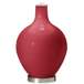 Color Plus Ova 28 1/2&quot; Bold Stripe Shade with Samba Red Table Lamp
