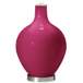 Color Plus Ovo 28 1/2&quot; Bold Stripe Shade Vivacious Pink Table Lamp
