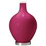 Color Plus Ovo 28 1/2&quot; Bold Stripe Shade Vivacious Pink Table Lamp