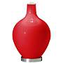 Color Plus Ovo 28 1/2&quot; Bold Stripe Shade Bright Red Table Lamp