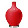 Bright Red Mosaic Giclee Ovo Table Lamp