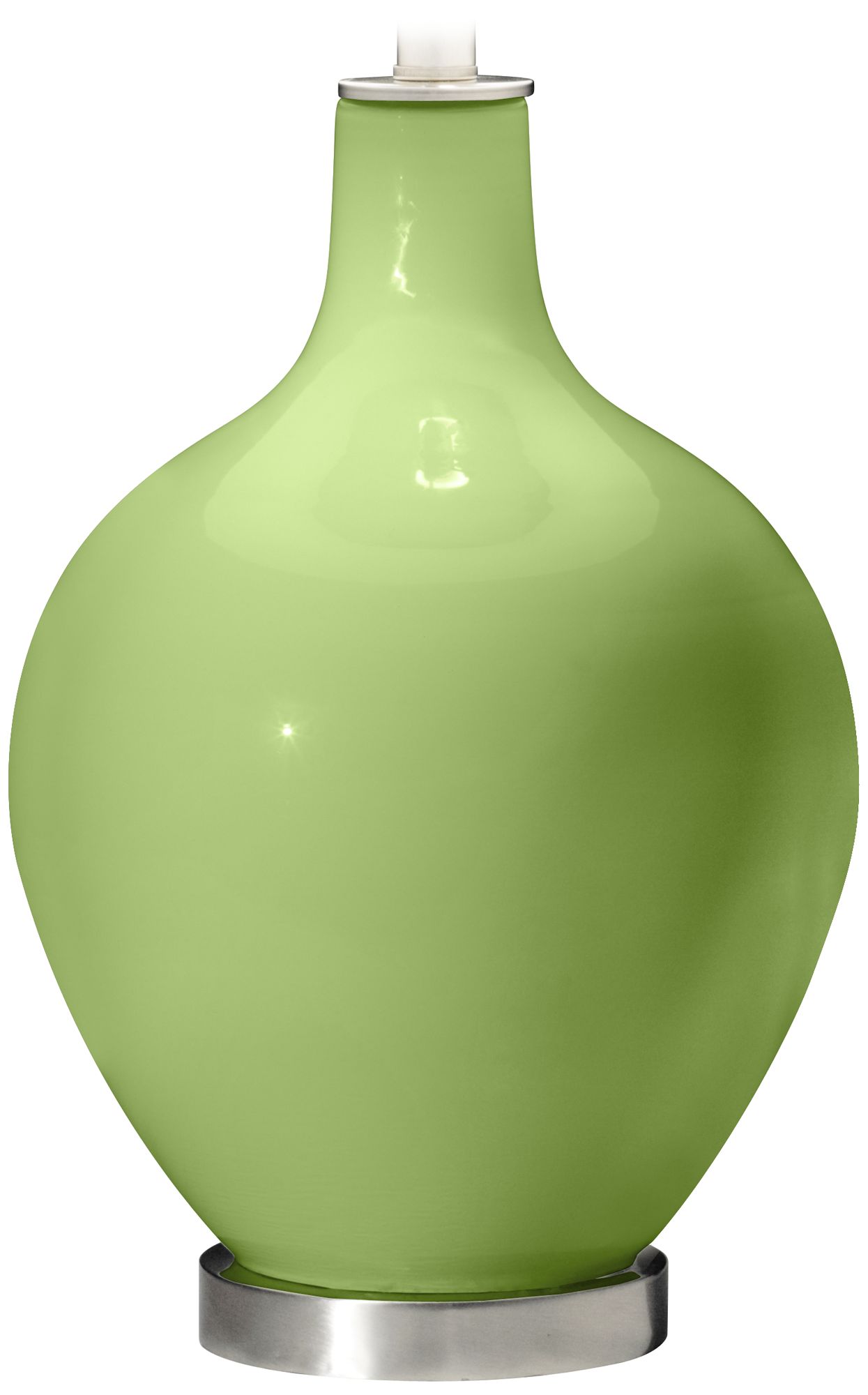 Color Plus Ovo 28 1/2" Bold Stripe Shade Lime Rickey Green Table Lamp