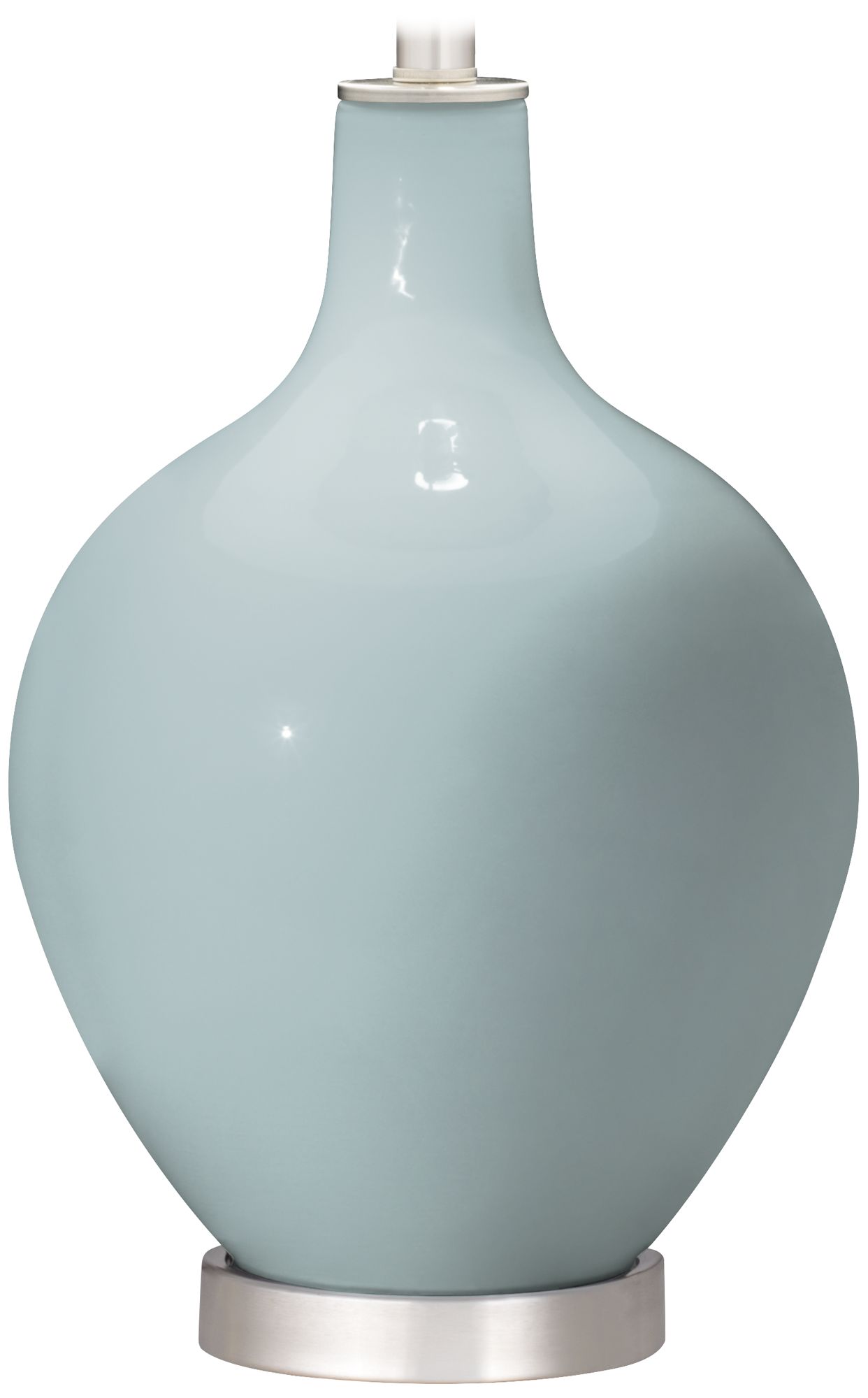 Color Plus Ovo 28 1/2" Bold Stripe Shade Rain Blue Table Lamp