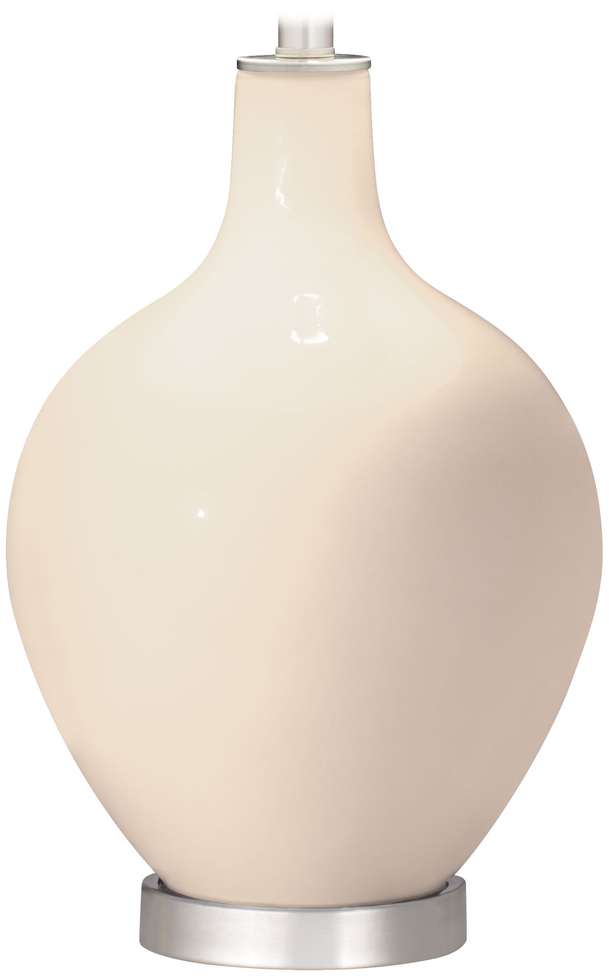 Color Plus Ovo 28 1/2" High Bold Stripe Steamed Milk White Table Lamp