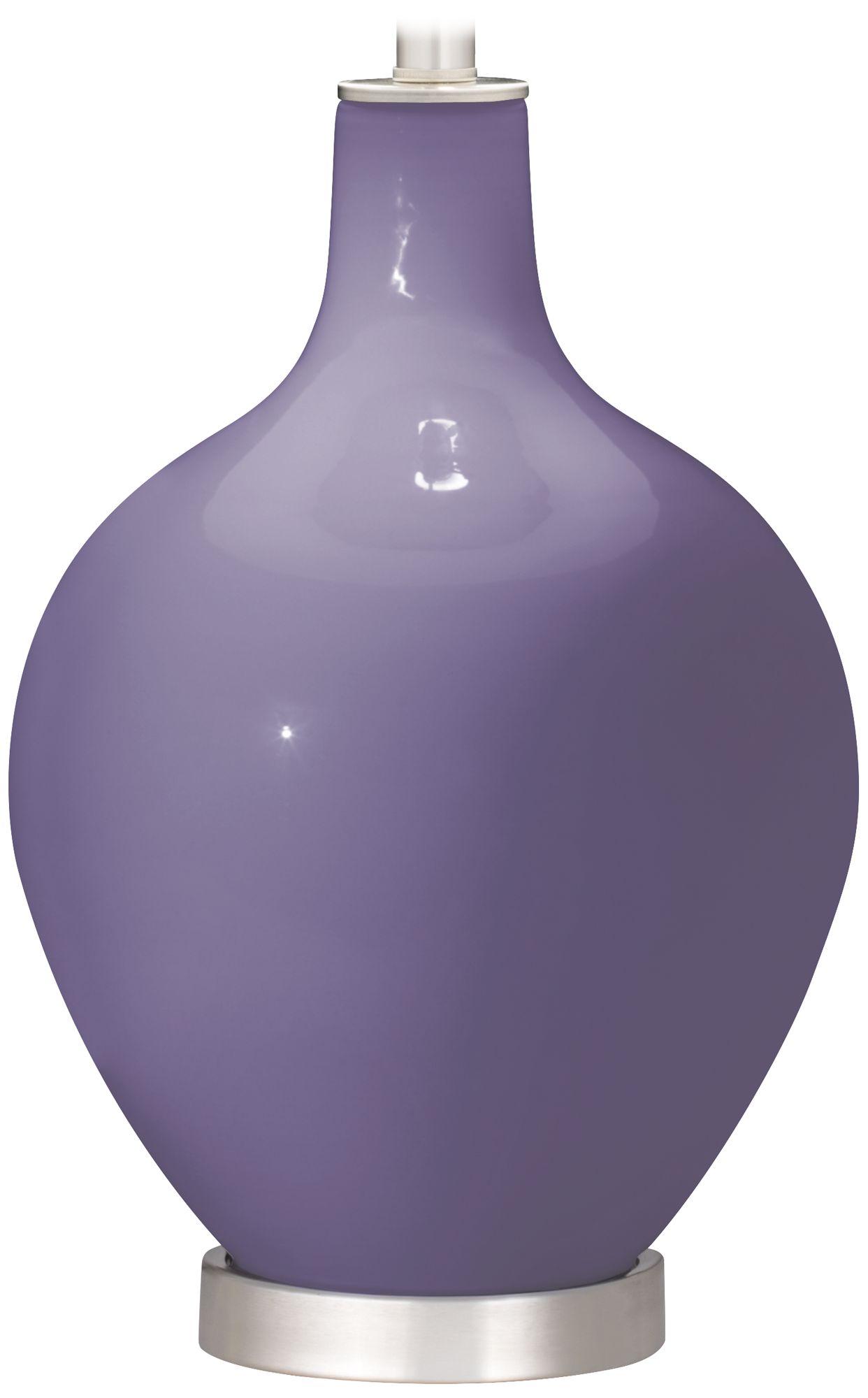 Color Plus Ovo 28 1/2" Bold Stripe Shade Purple Haze Glass Table Lamp