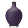 Quixotic Plum - Eggplant Faux Silk Shade Ovo Table Lamp