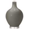 Gauntlet Gray Bold Stripe Ovo Glass Table Lamp