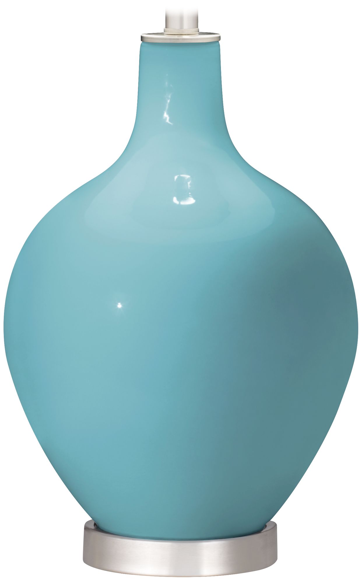 Color Plus Ovo 28 1/2" Nautilus Bold Shade Stripe Ovo Glass Table Lamp