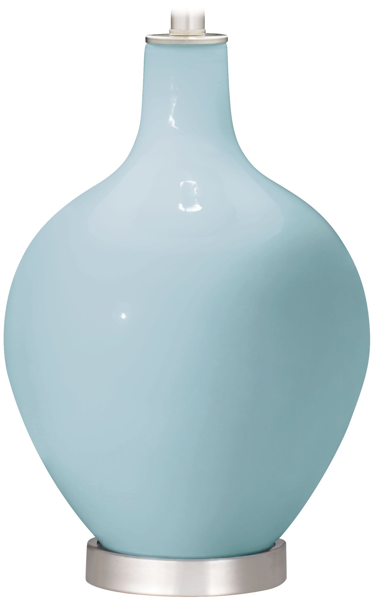 Color Plus Ovo 28 1/2" High Gardenia Shade Vast Sky Blue Table Lamp
