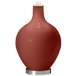 Color Plus Ovo 28 1/2&quot; Bold Stripe Shade Madeira Red Table Lamp