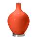 Color Plus Ovo 28 1/2&quot; Bold Stripe Shade Daredevil Orange Table Lamp