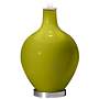 Olive Green Bold Stripe Ovo Table Lamp