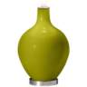 Olive Green Bold Stripe Ovo Table Lamp