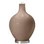 Color Plus Ovo 28 1/2&quot; Bold Stripe Shade Mocha Brown Glass Table Lamp