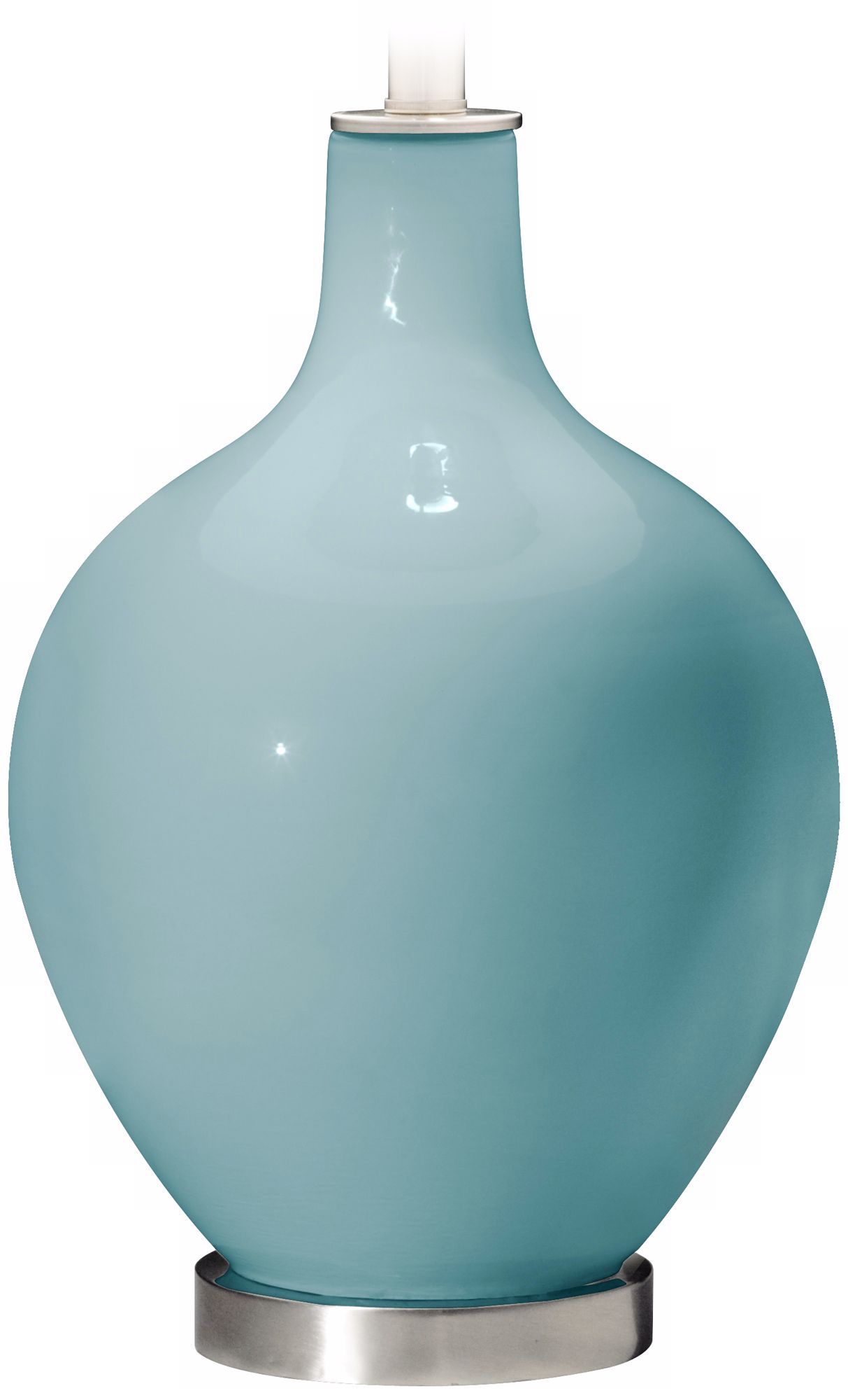 Color Plus Ovo 28 1/2" Bold Stripe Shade Raindrop Blue Table Lamp