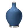 Color Plus Ovo 28 1/2&quot; Bold Stripe Shade Regatta Blue Table Lamp