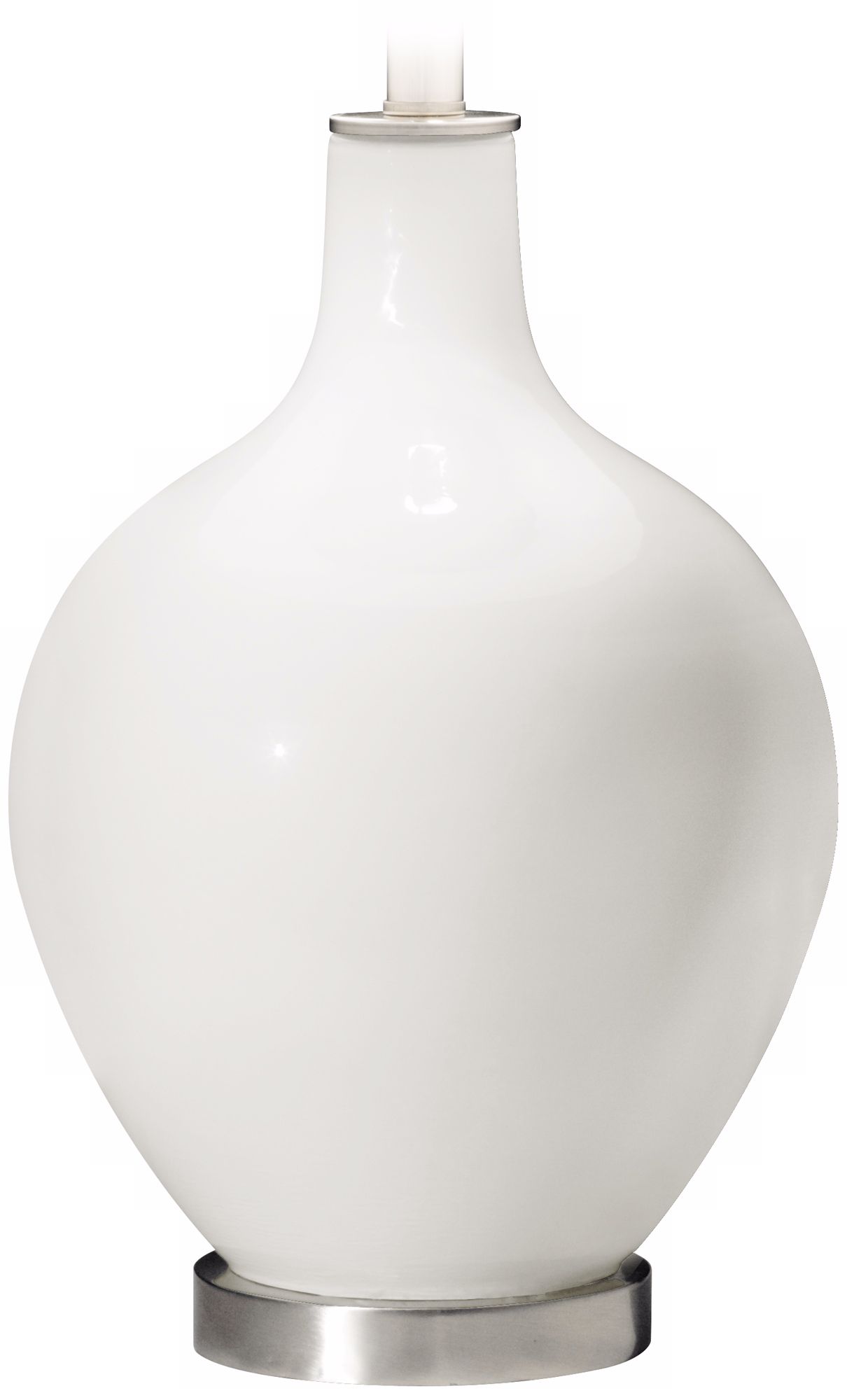 Color Plus Ovo 28 1/2" Bold Stripe Shade Winter White Table Lamp