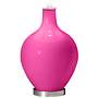 Color Plus Ovo 28 1/2&quot; Gardenia Pattern Shade Fuchsia Pink Table Lamp
