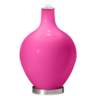Color Plus Ovo 28 1/2&quot; Gardenia Pattern Shade Fuchsia Pink Table Lamp
