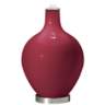 Color Plus Ovo 28 1/2&quot; Bold Stripe Shade Antique Red Table Lamp