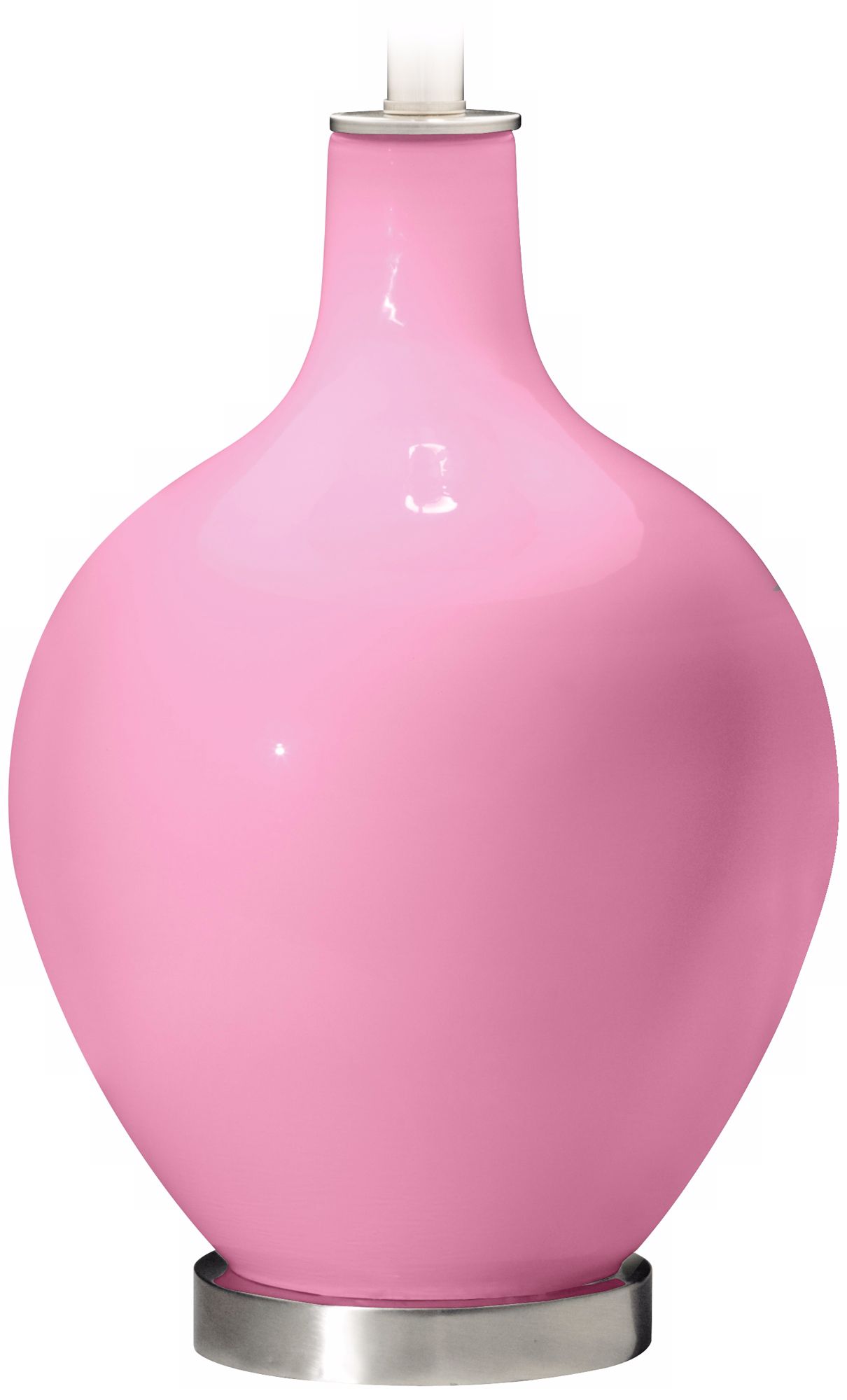 Color Plus Ovo 28 1/2" Bold Stripe Shade Candy Pink Table Lamp