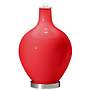 Color Plus Ovo 28 1/2&quot; Bold Stripe Shade Poppy Red Table Lamp