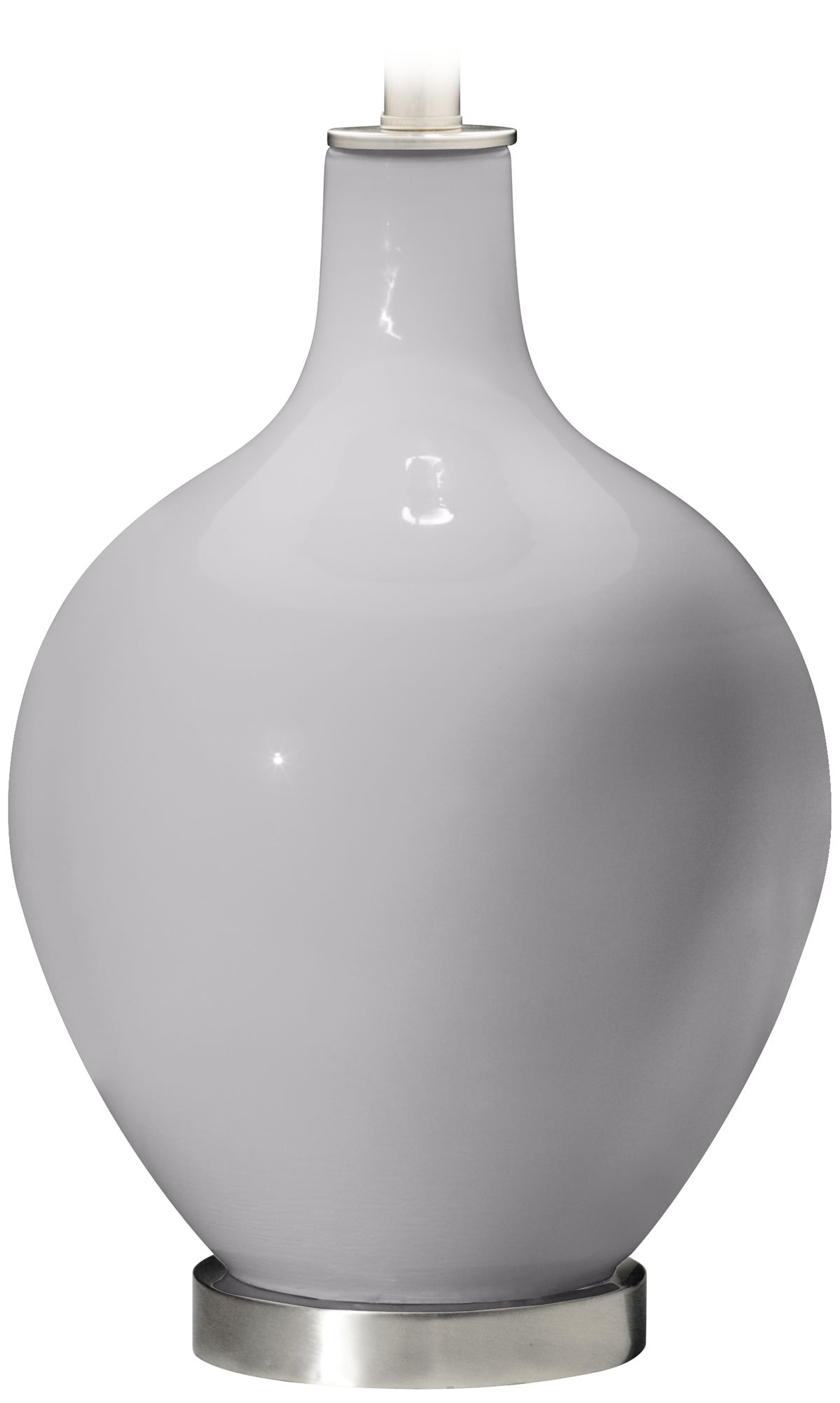 Color Plus Ovo 28 1/2" Bold Stripe Shade Swanky Gray Table Lamp