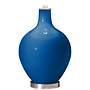 Color Plus Ovo 28 1/2&quot; High Bold Stripe Shade Hyper Blue Table Lamp