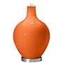 Color Plus Ovo 28 1/2&quot; Bold Stripe Shade Invigorate Orange Table Lamp
